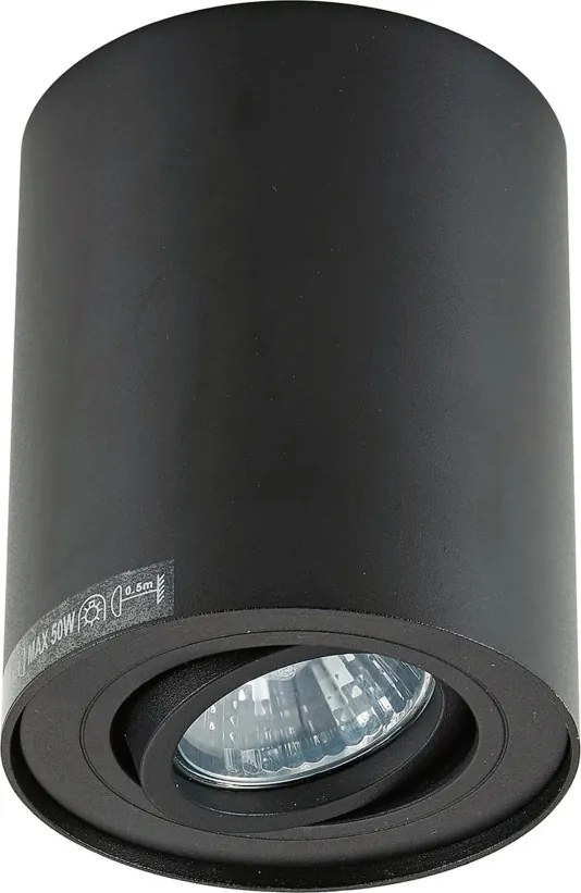 ZUMA LINE 20038-BK RONDOC Hengeres Mennyezeti Lámpa Fekete GU10 IP20