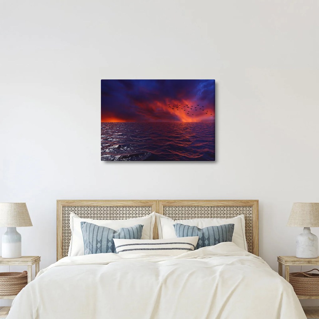 Tengeri kép a madarakkal (70x50 cm)