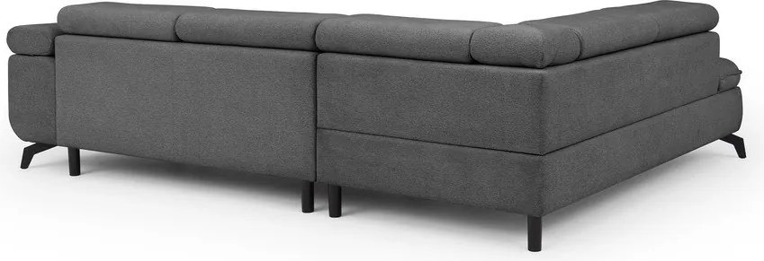 Szürke zsenília sarokkanapé (bal oldali-L alakú) Marbeya – Ropez