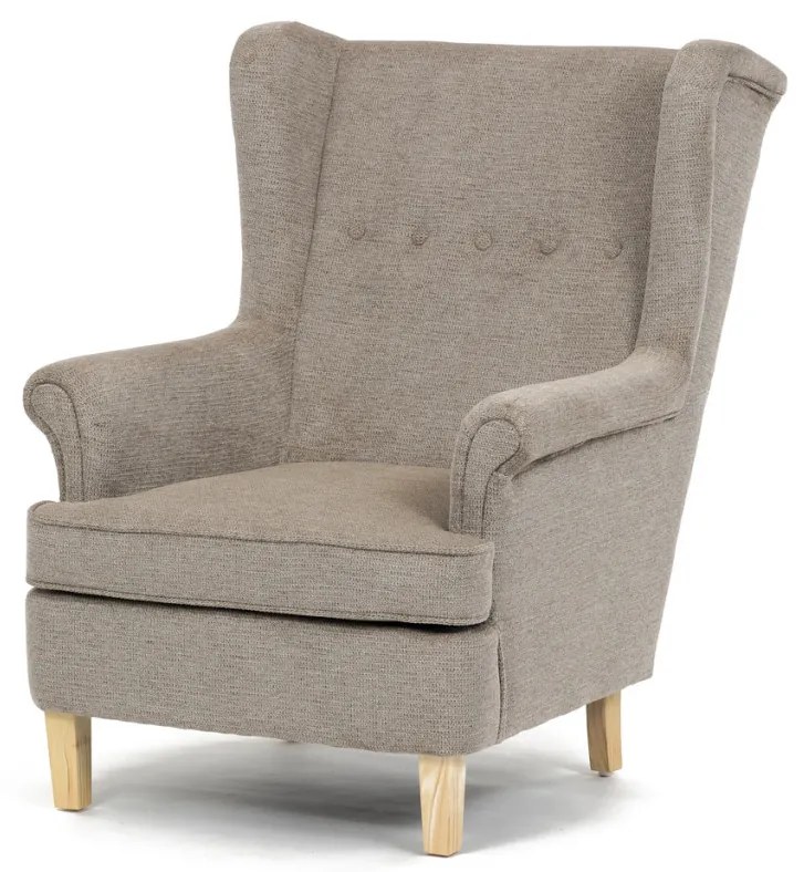 Scaun de relaxare, cu tapițerie din material bej, AK-388