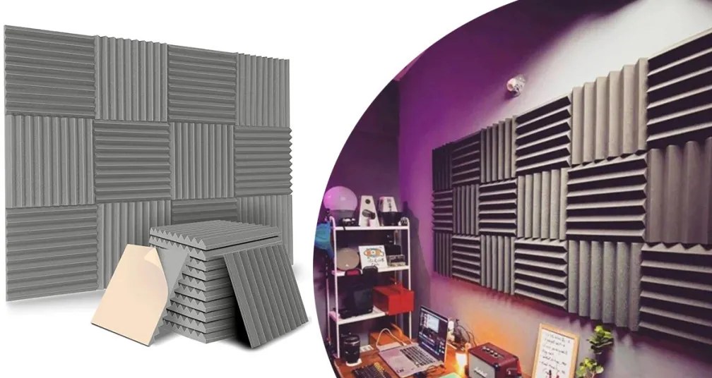 12 db öntapadós, hangszigetelő fali panel habszivacsból