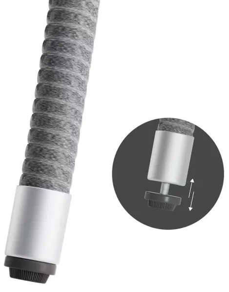 Deuba Rattan asztal Ø80 cm - szürke