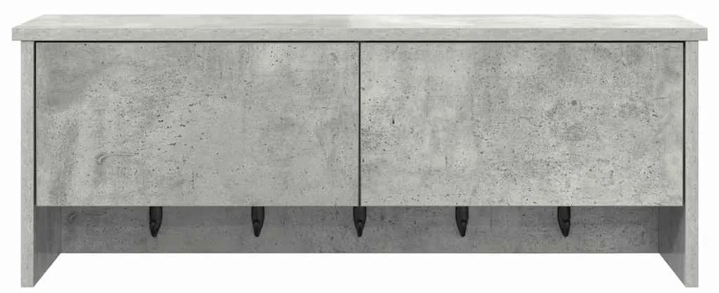 Fali Kabáthorog polcokkal Beton szürke 80 x 20 x 30 cm Faanyag