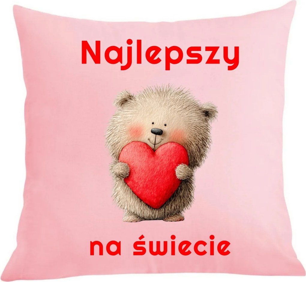 Párna párnahuzat Valentin napi ajándék A világ legjobb mackója