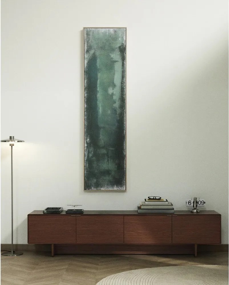 Sötétbarna TV-állvány diófa dekorral 200x46x40 cm Norlen – Kave Home