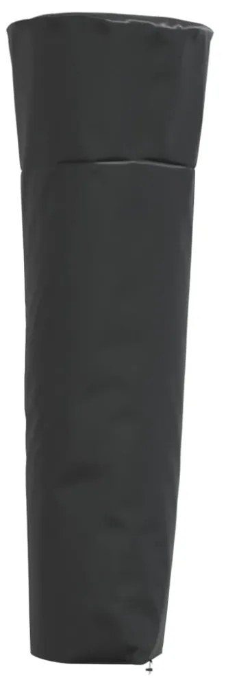 fekete 420D oxford szövet piramis alakú fűtőhuzat 86x47x241 cm