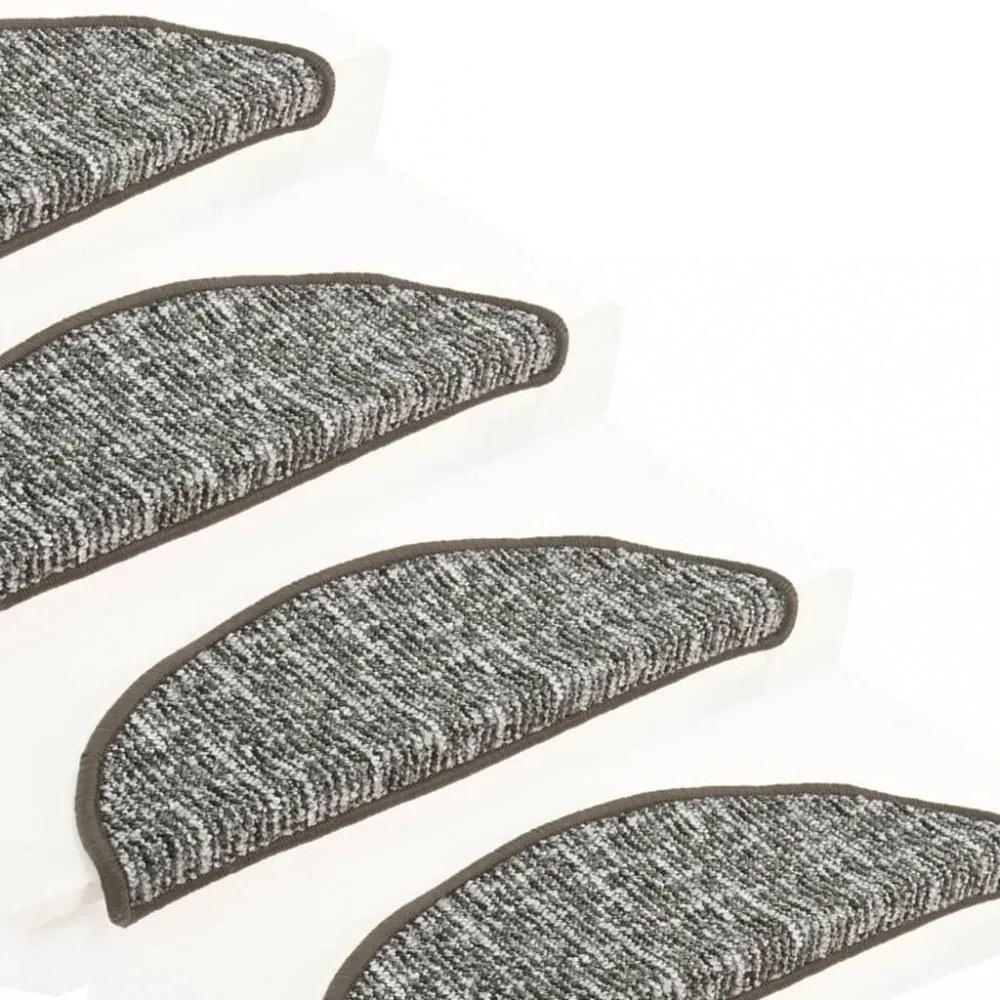 15 db antracitszürke lépcsőszőnyeg 56x17x3 cm