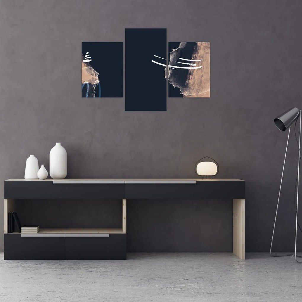 Kép - Sötétkék absztrakció (90x60 cm)