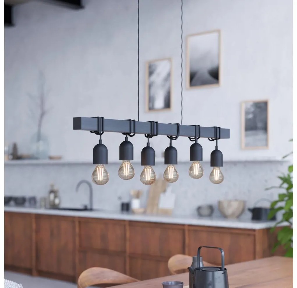 Eglo 44062 - Zsinóros csillár TOWNSHEND 6xE27/60W/230V