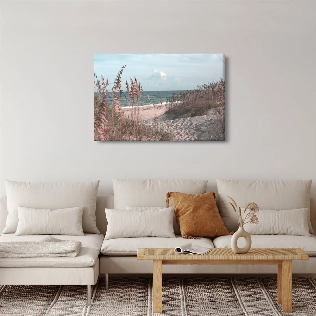 Kép - Rózsaszín strand (90x60 cm)