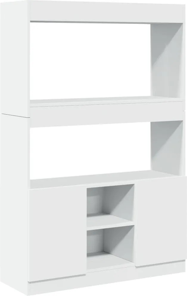 vidaXL fehér szerelt fa magasszekrény 92x33x140 cm