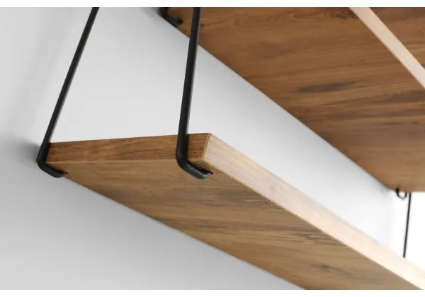 Fali polc ZIHON 63,5x60 cm fekete/barna