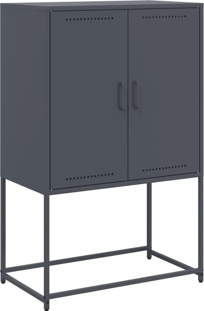 vidaXL antracitszürke acél magasszekrény 68,5 x 38,5 x 107 cm