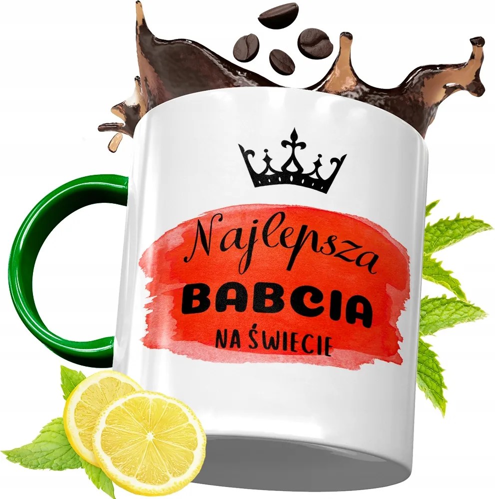 Zöld Bögre Nagymamáknak Nagymama Napjára Ajándék fényképes nyomattal