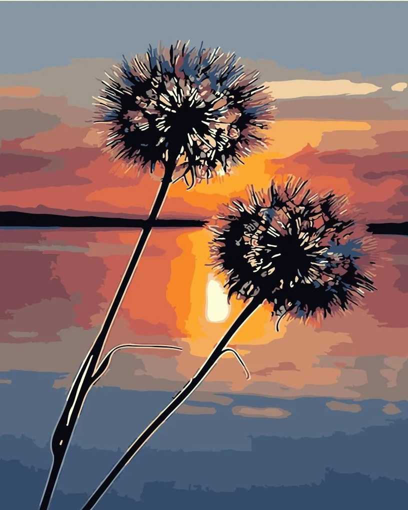 Festés számok szerint kép kerettel "Napnyugta 2" 40x50 cm