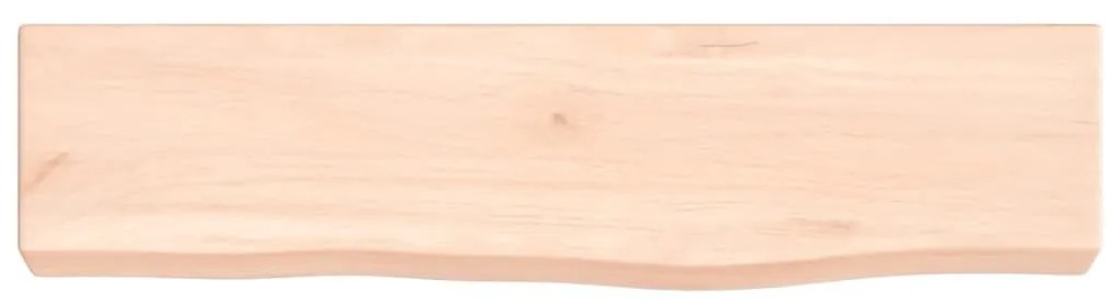 kezeletlen tömör tölgyfa fali polc 40x10x4 cm