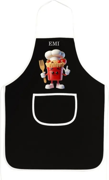 EMI Pasta konyhai kötény, Fekete