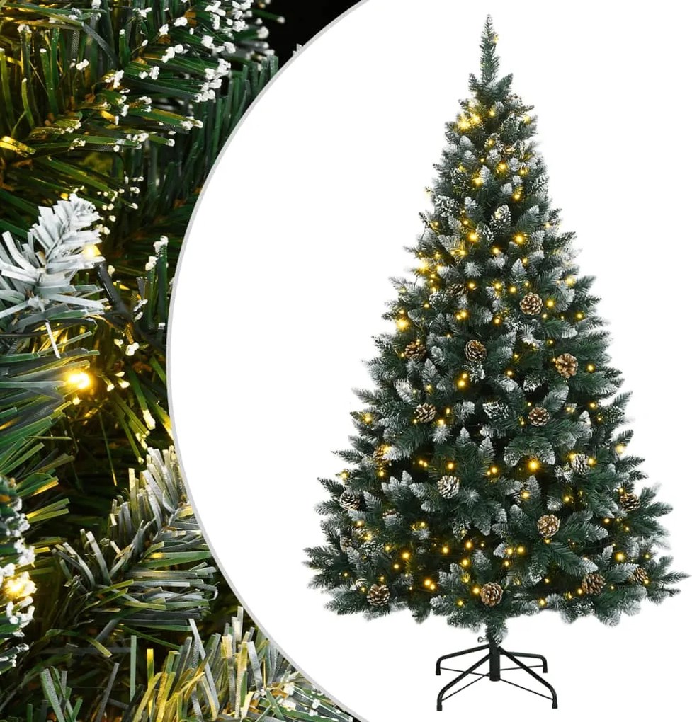 vidaXL műkarácsonyfa 300 LED-del 210 cm