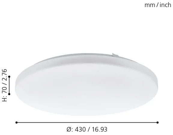 Eglo 97873 - LED Mennyezeti lámpa FRANIA LED/33,5W/230V