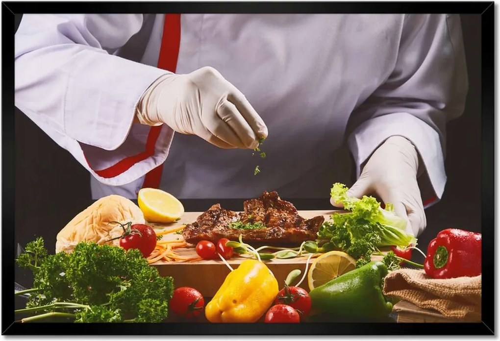 Poszterek keretben 60x40 Steak konyha dekoráció