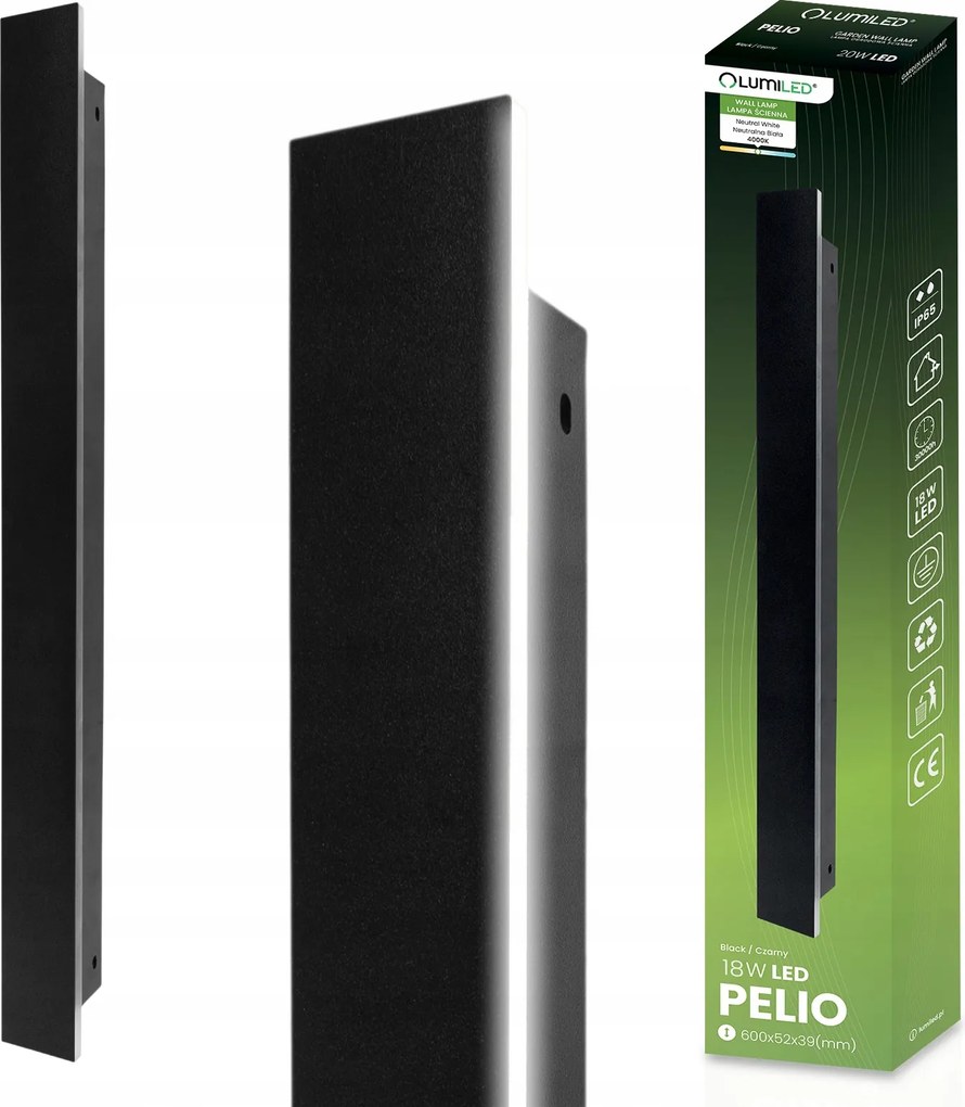 Homlokzati Kerti Lámpa Kültéri Fali Lámpa IP65 Fali 18W Led 60cm XL