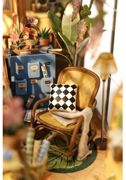 RoboTime - LED Könyvtámasz Kert ház 3D puzzle 2xAAA