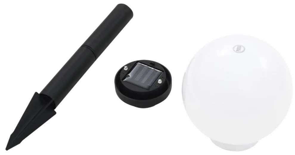 4 db napelemes kültéri LED gömblámpa, 15 cm RGB