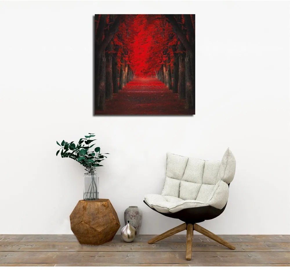Red Trees vászon fali kép, 45 x 45 cm