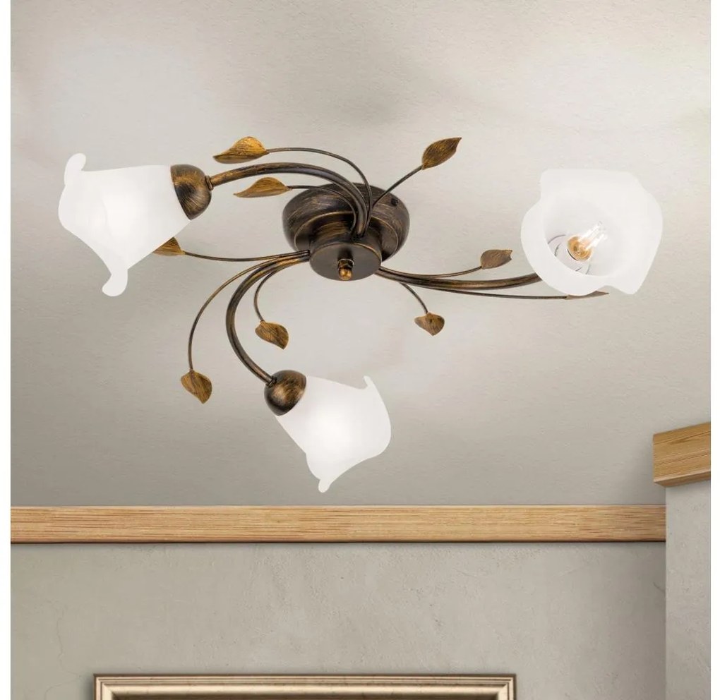 Orion DL 7-788/3 - Felületre szerelhető csillár  SISI 3xE14/40W/230V átm. 60 cm bronz/patinás