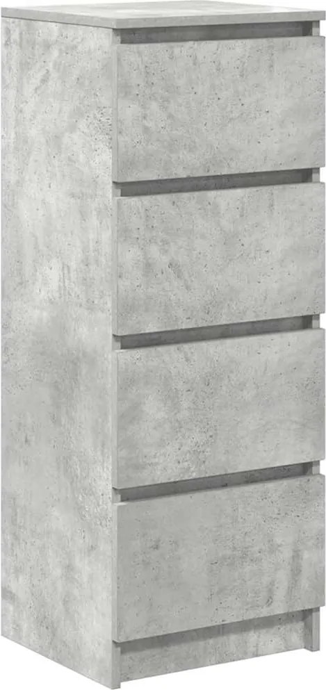 vidaXL betonszürke szerelt fa tálalószekrény 37,5x35x99 cm