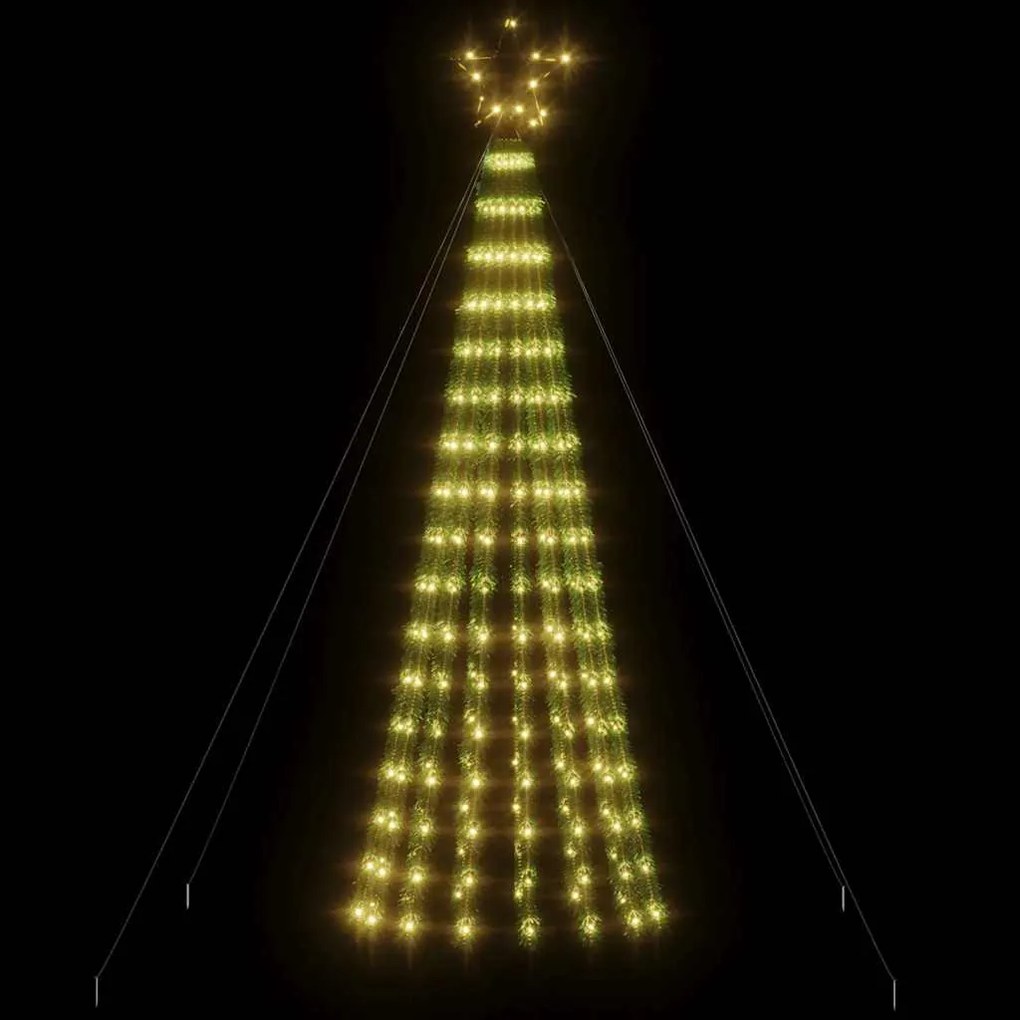 meleg fehér LED karácsonyfa 275 LED 180 cm