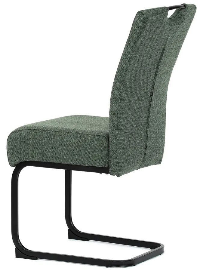 Scaun cu picior tip sanie cu șezut flexibil Verde. DCL-E2008