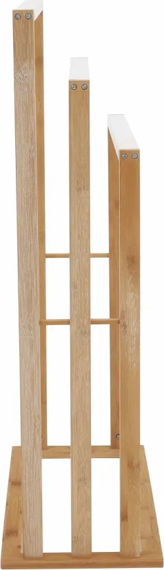 Törülközőtartó, bambusz/fehér, KOMO NEW