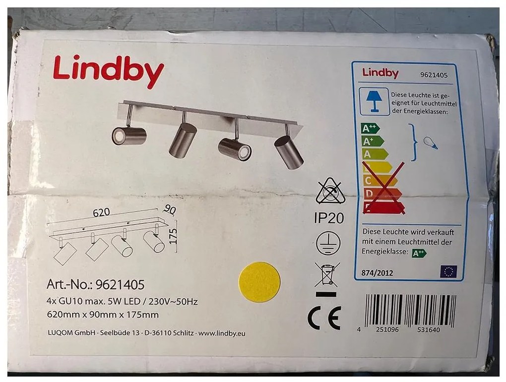 Lindby - Spotlámpa 4xGU10/5W/230V
