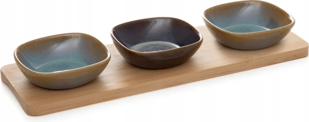 Rambla tál szett téglalap alakú állvánnyal 29x3,5 cm Homla