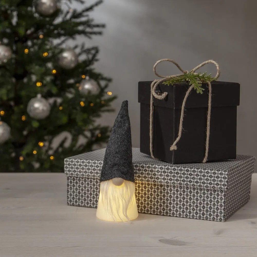 Fehér-fekete fénydekoráció karácsonyi mintával ø 6,5 cm Joylight – Star Trading