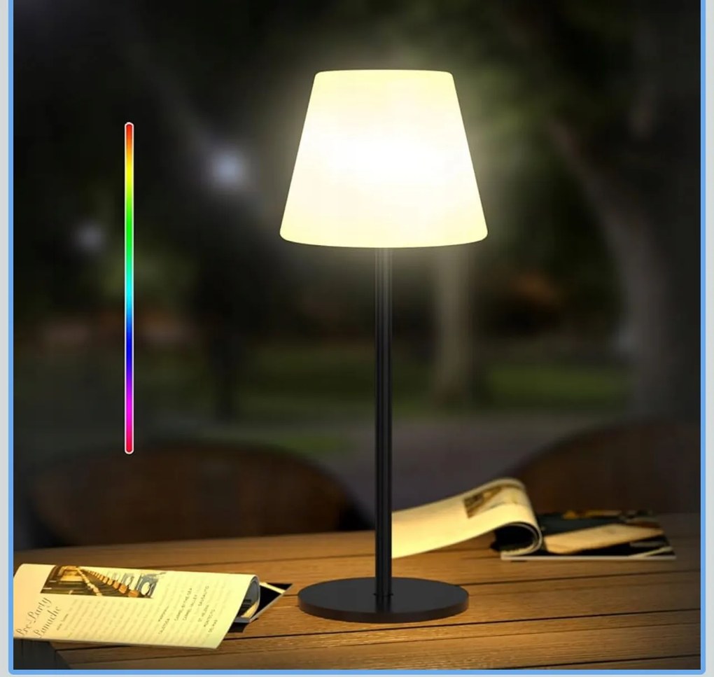 Ecvivk LED-es asztali lámpa távirányítóval – vezeték nélküli, vízálló, hordozható