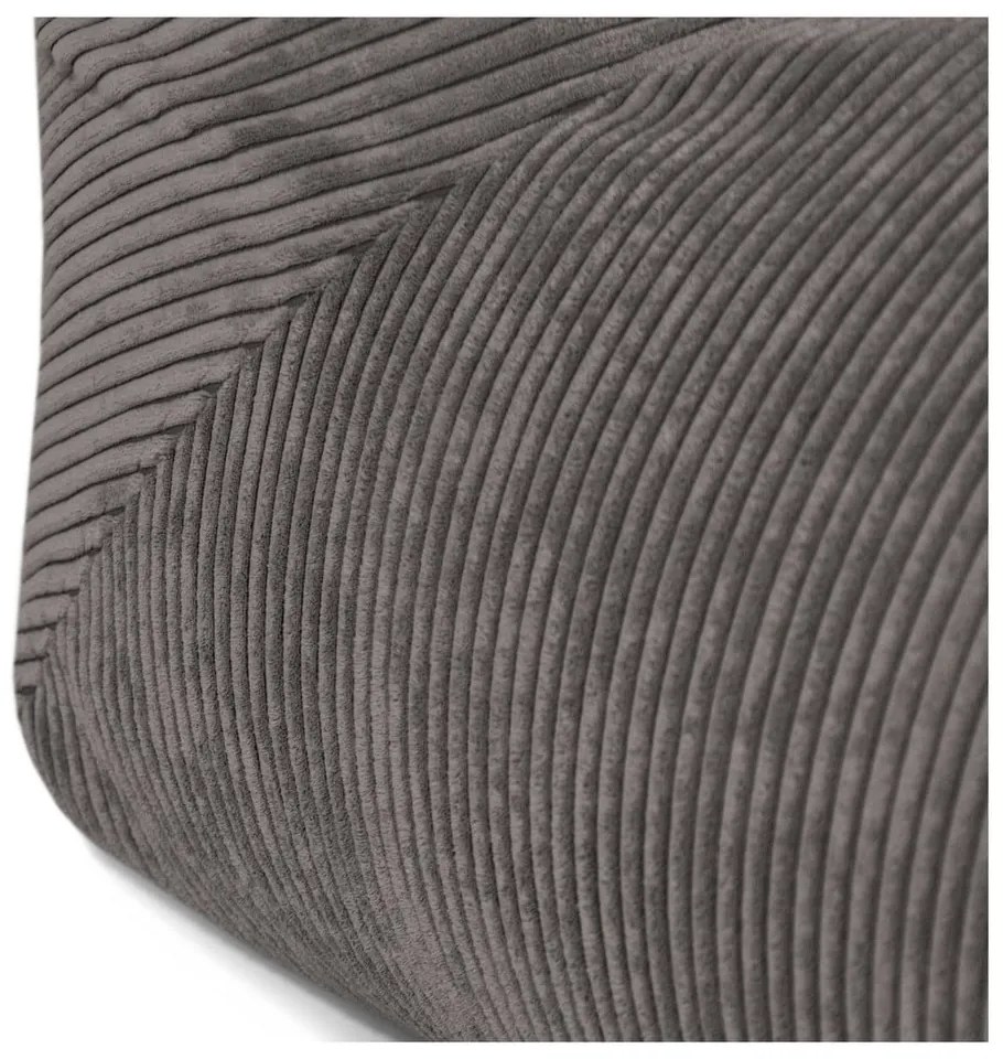 Sötétszürke kordbársony babzsákfotel Tube 100 – SLOWDOWN