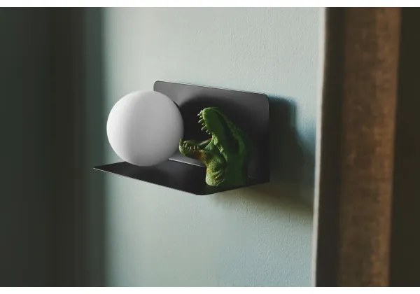 Nordlux - Fali lámpa polccal LILIBETH 1xE14/25W/230V fekete