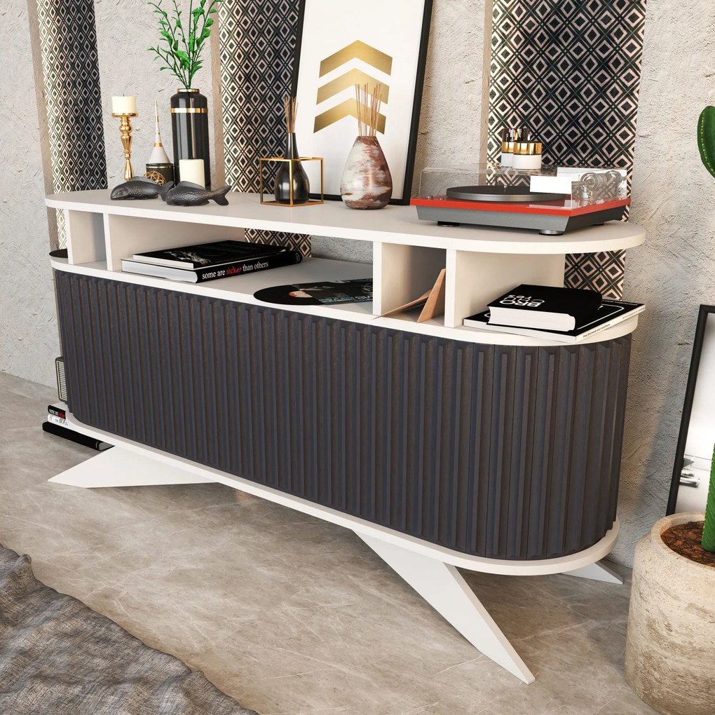 Konzolasztal Stor - White, Anthracite