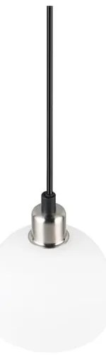 Fehér-ezüstszínű függőlámpa üveg búrával ø 12 cm Molly – Reality