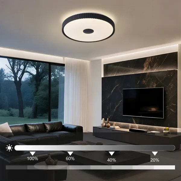 Brilagi - CORVO LED dimmelhető mennyezeti lámpa LED/72W/230V 3000-6000K fekete átmérő 50 cm+távirányító