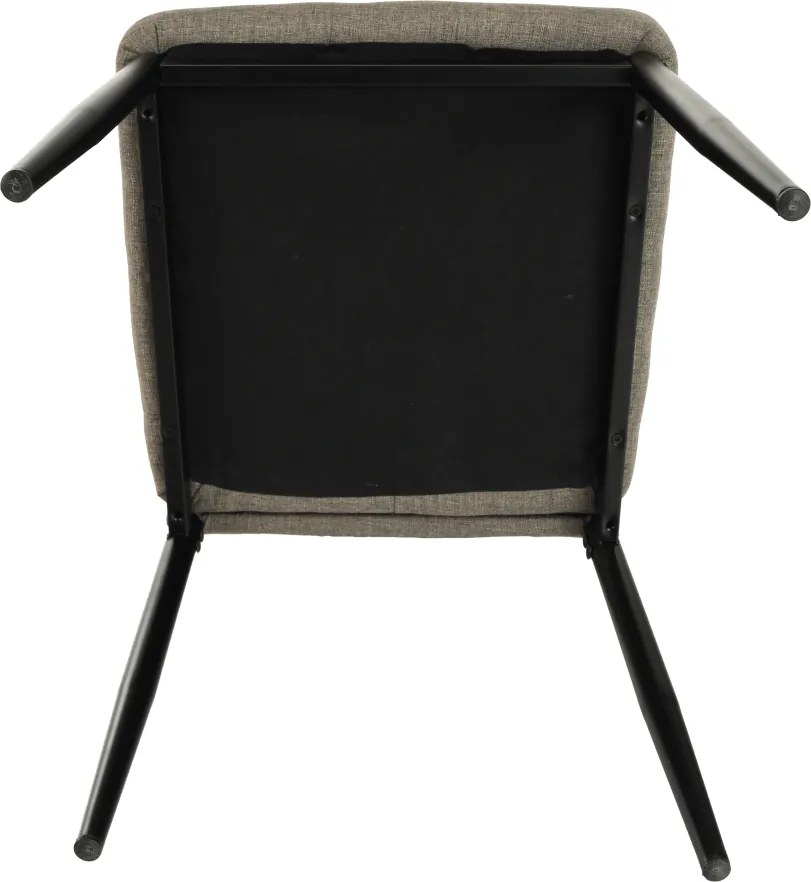 Étkezőszék, barna szövet/fekete fém, COLETA NOVA