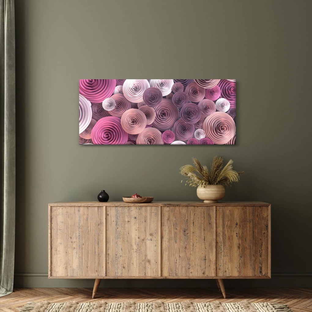 Absztrakt kép Rózsa virága (120x50 cm)