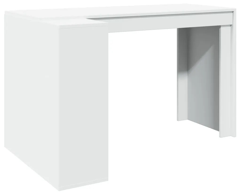 fehér szerelt fa irodai asztal 123,5 x 73,5 x 75 cm