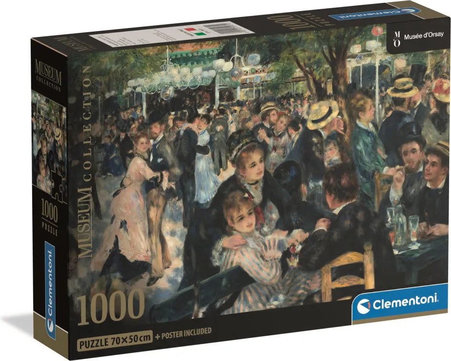 Művészet Bál a Moulin de la Galette-ben Renoir 1000 db-os Compact puzzle Clementoni