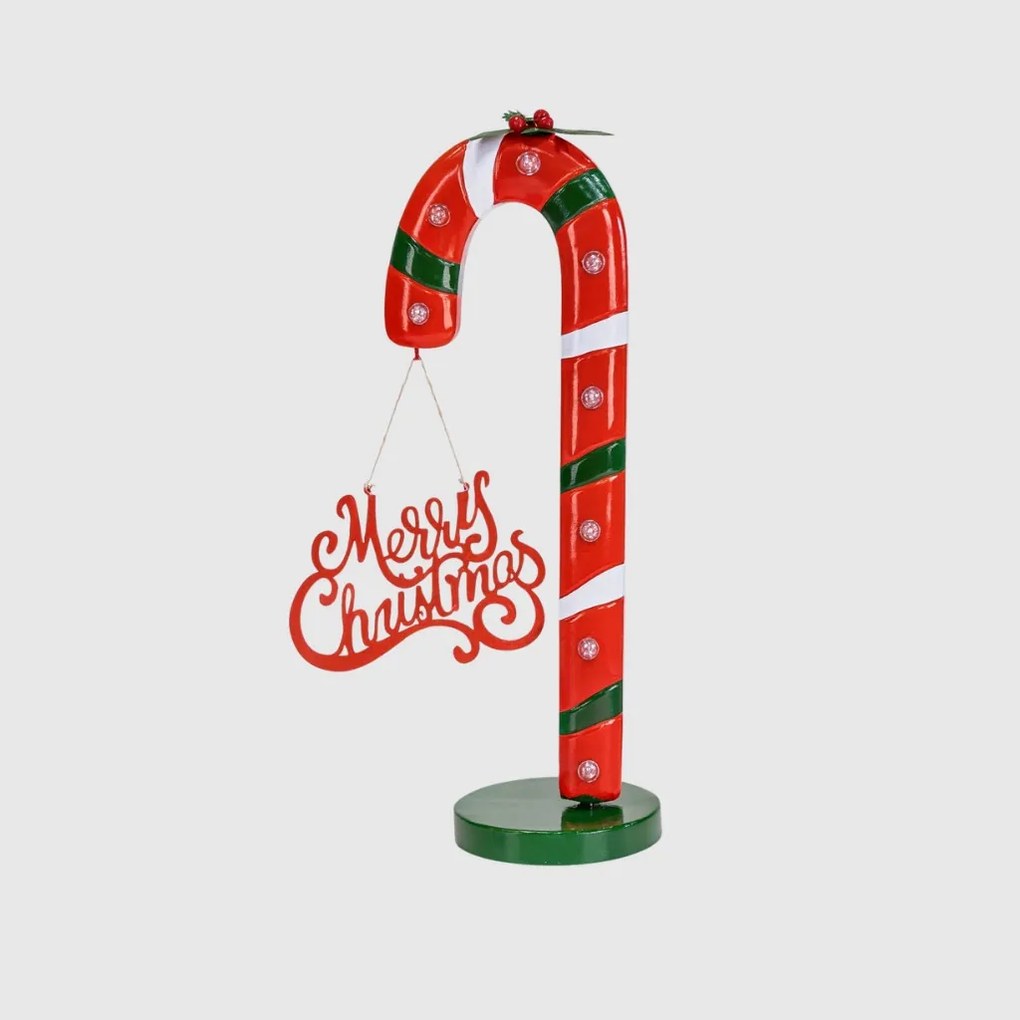 Merry Christmas fém világító nyalóka