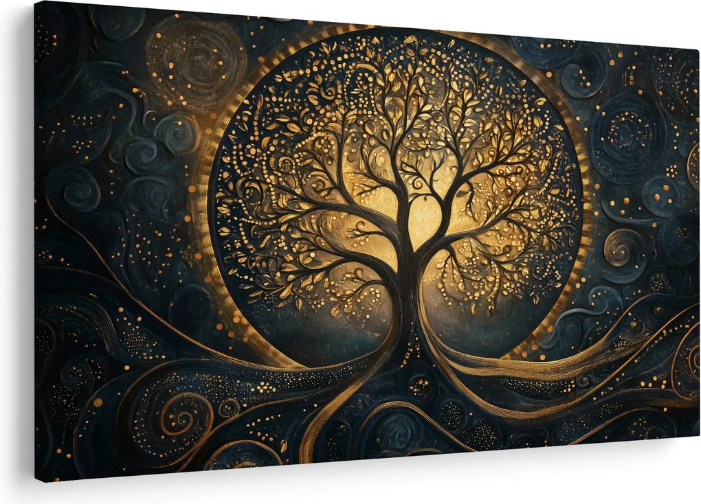 Kép – Arany aurájú fa (90x60 cm)