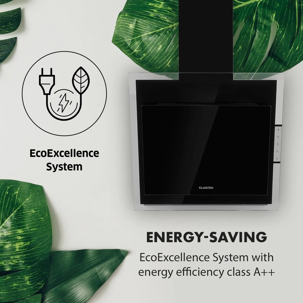 Klarstein Mirage 60, páraelszívó, 60 cm, 550 m³/ó, érintésvezérlés, fekete
