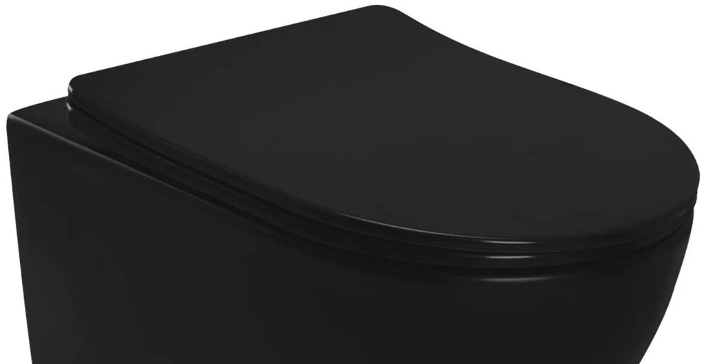 WC ülőke CARLO FLAT UF BLACK MATT